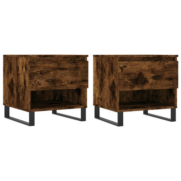 vidaXL Couchtische 2 Stk. Räuchereiche 50x46x50 cm Holzwerkstoff
