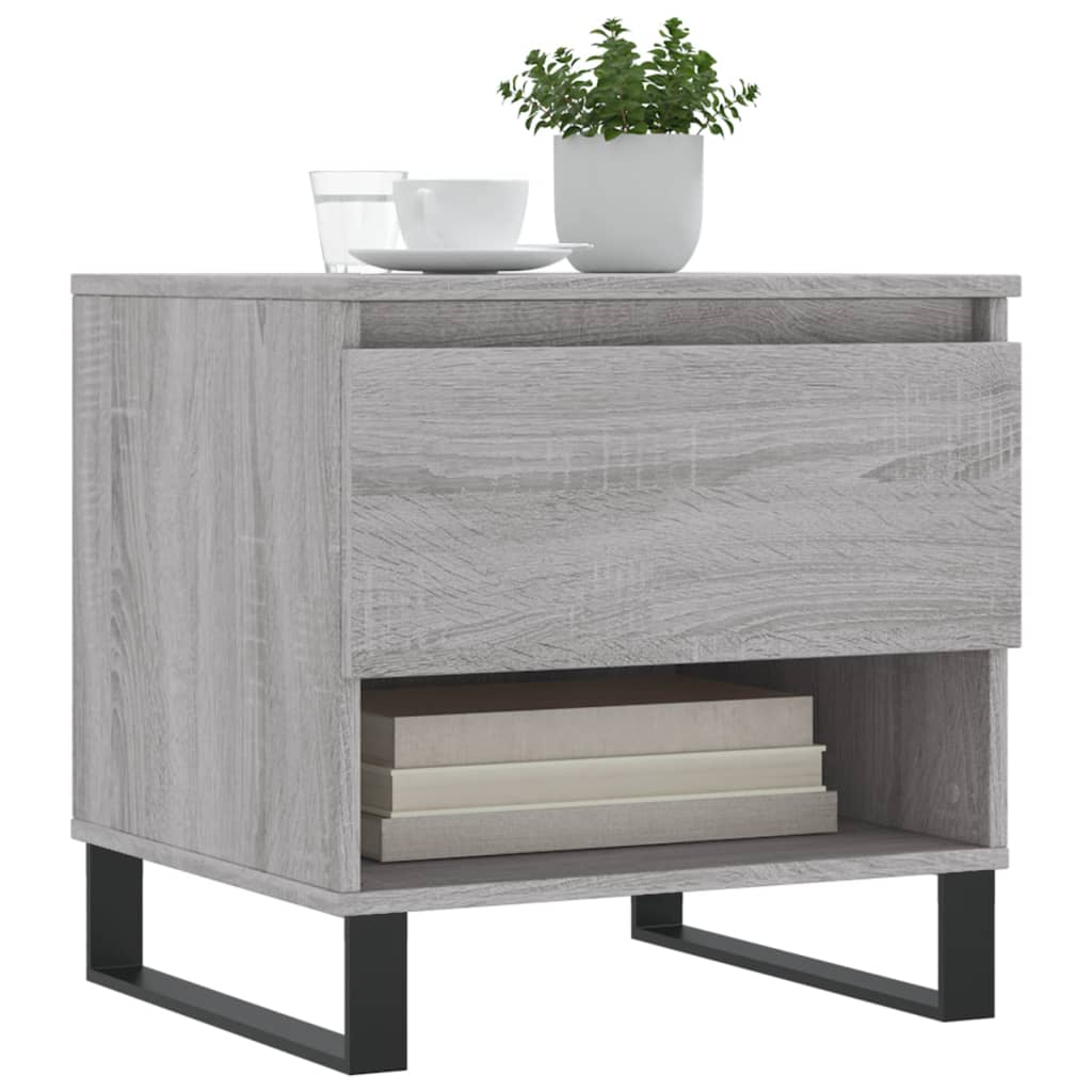 vidaXL Tables basses 2 pcs Gris Sonoma 50x46x50 cm Bois d'ingénierie