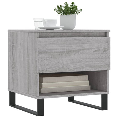 vidaXL Tables basses 2 pcs Gris Sonoma 50x46x50 cm Bois d'ingénierie