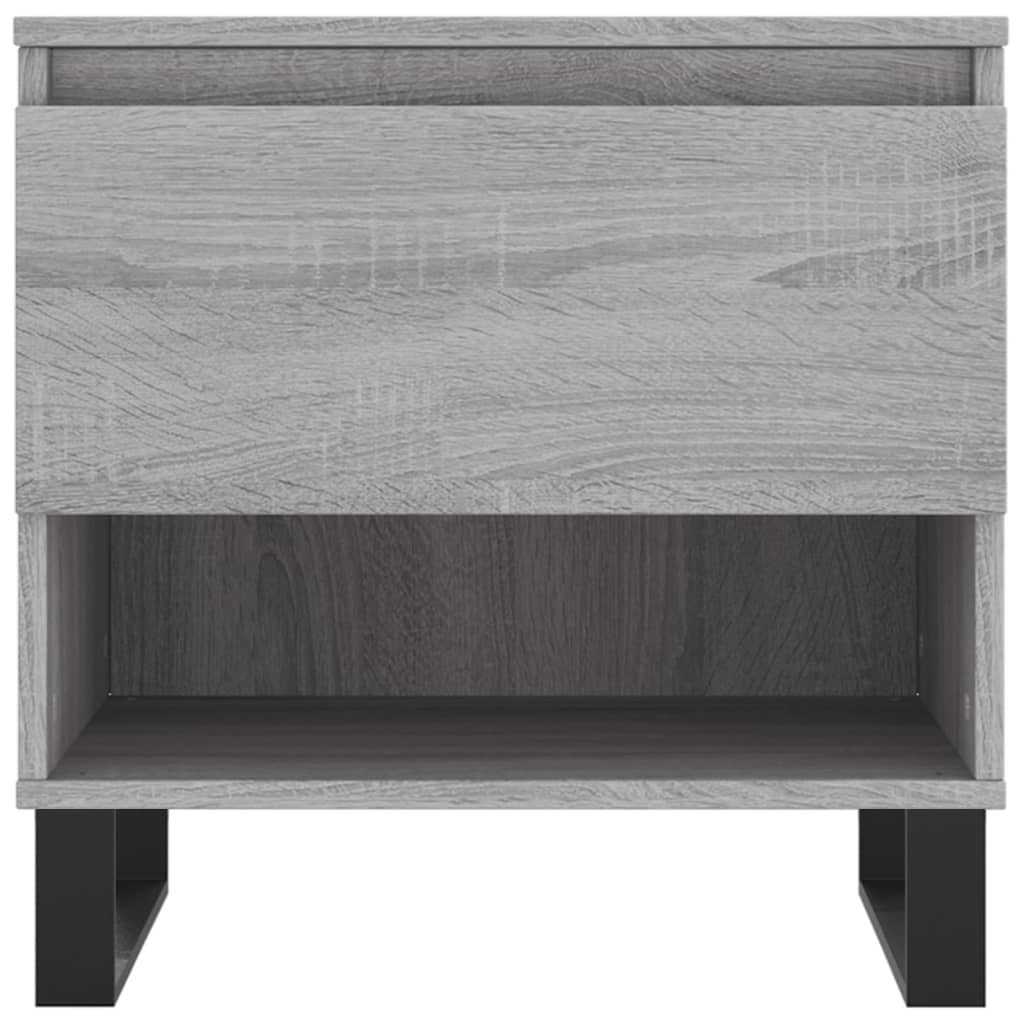 vidaXL Tables basses 2 pcs Gris Sonoma 50x46x50 cm Bois d'ingénierie