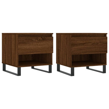 vidaXL Tables basses 2 pcs marron aspect chêne 50x46x50 cm bois d'ingénierie