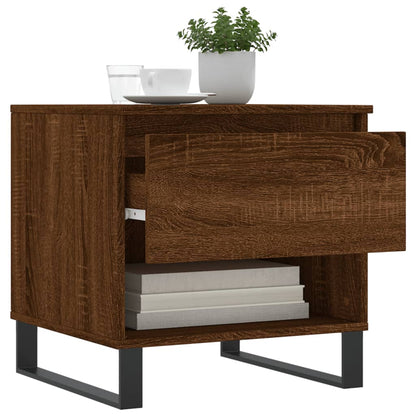 vidaXL Tables basses 2 pcs marron aspect chêne 50x46x50 cm bois d'ingénierie
