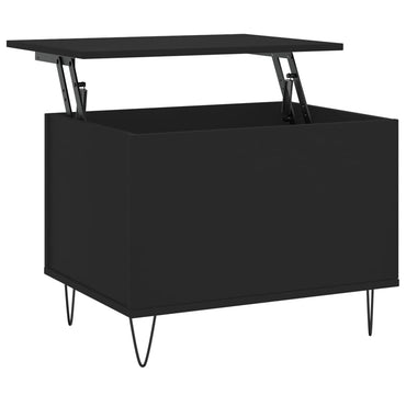 vidaXL Table basse noire 60x44,5x45 cm en bois d'ingénierie