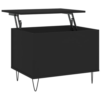 vidaXL Table basse noire 60x44,5x45 cm en bois d'ingénierie