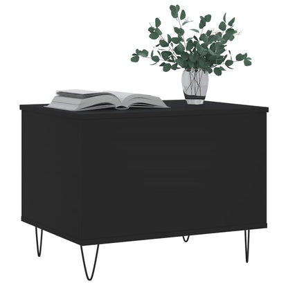 vidaXL Table basse noire 60x44,5x45 cm en bois d'ingénierie