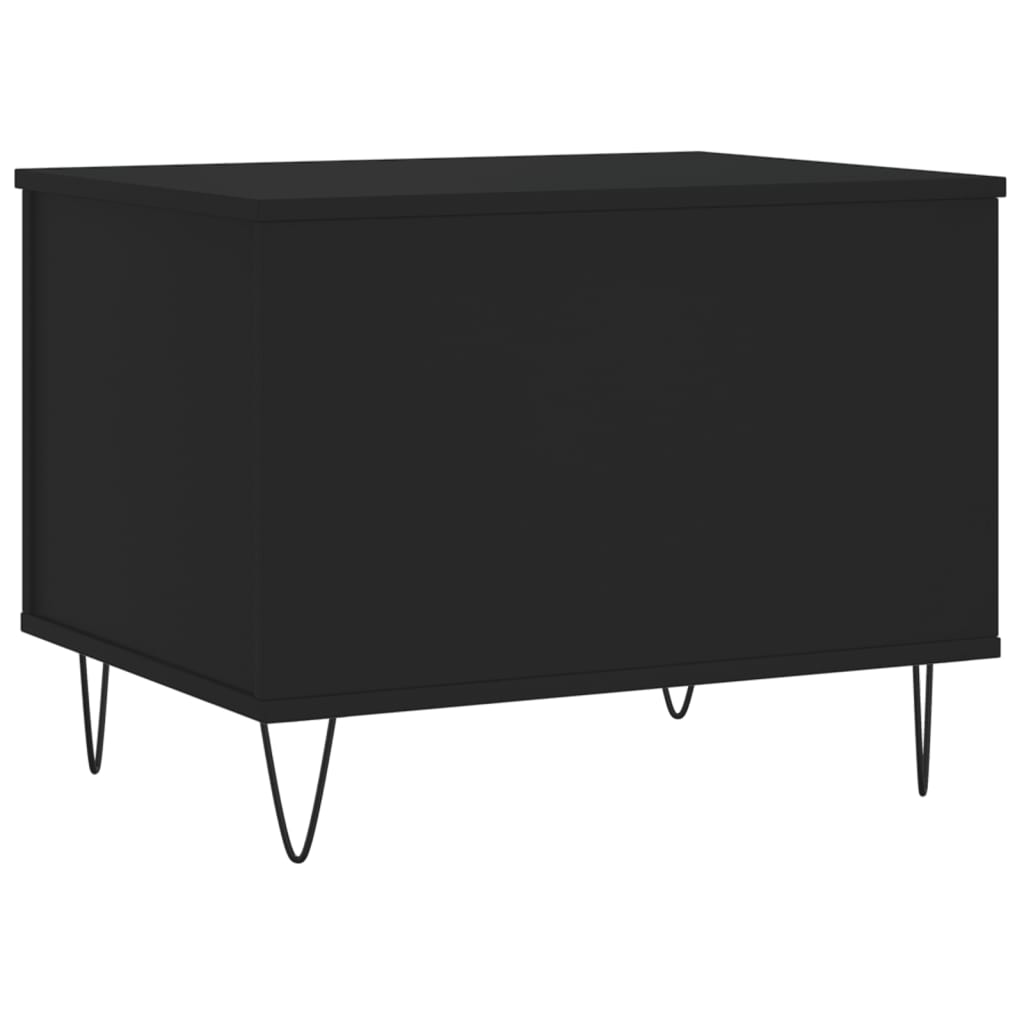 vidaXL Table basse noire 60x44,5x45 cm en bois d'ingénierie