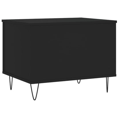 vidaXL Table basse noire 60x44,5x45 cm en bois d'ingénierie