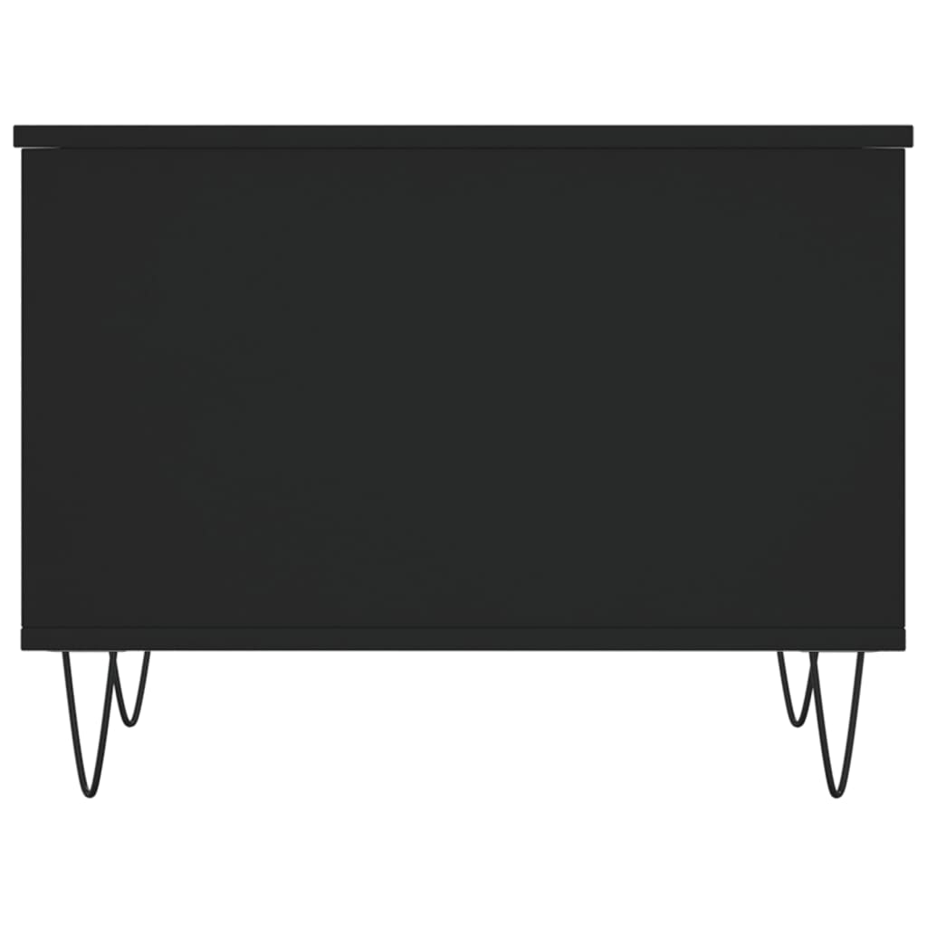 vidaXL Table basse noire 60x44,5x45 cm en bois d'ingénierie