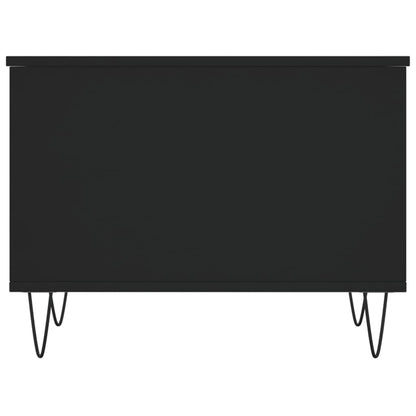 vidaXL Table basse noire 60x44,5x45 cm en bois d'ingénierie