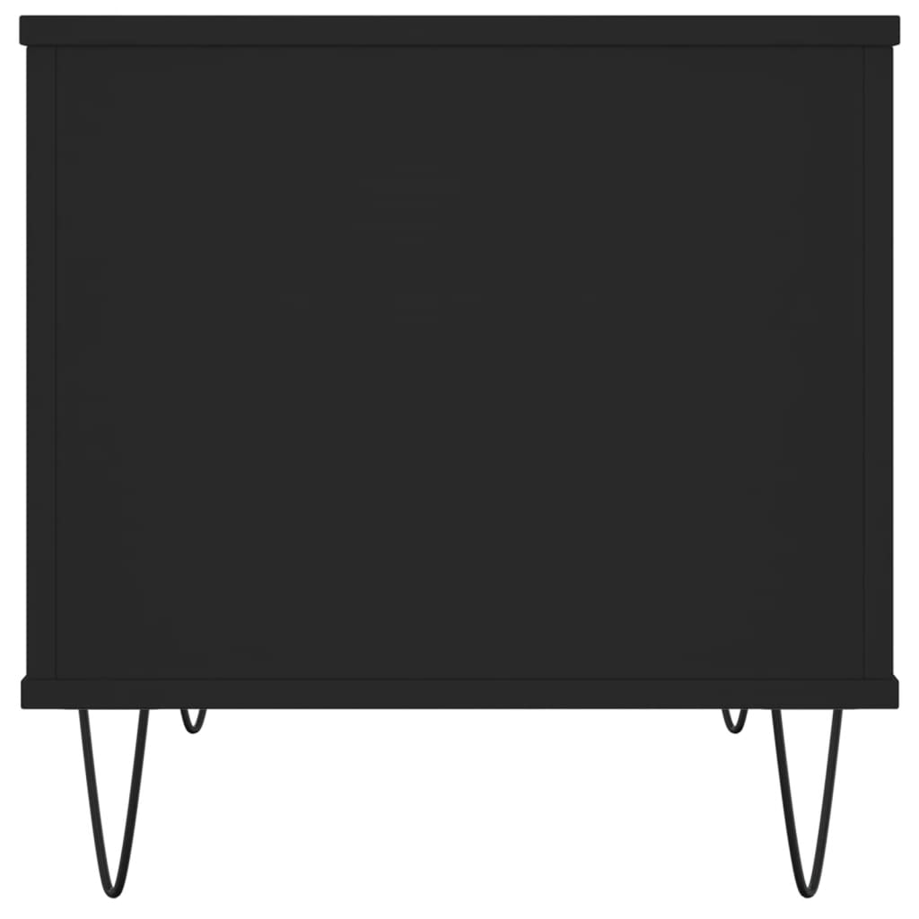 vidaXL Table basse noire 60x44,5x45 cm en bois d'ingénierie