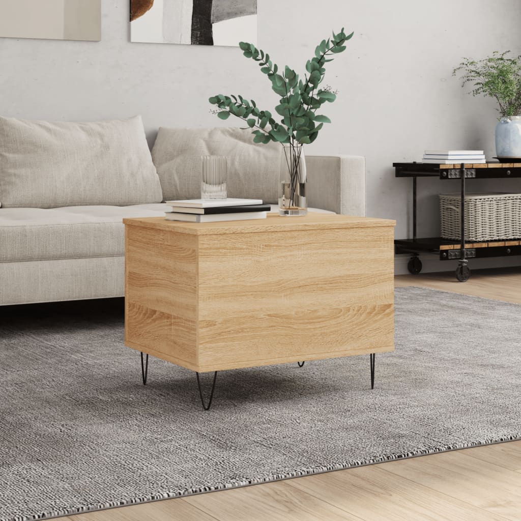 vidaXL Table basse chêne sonoma 60x44,5x45 cm bois d'ingénierie