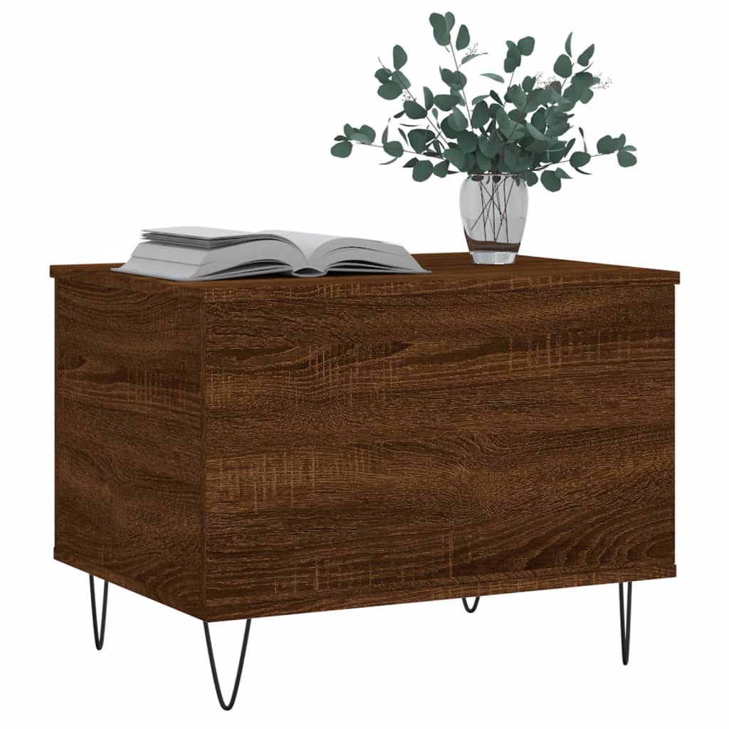 vidaXL Table basse aspect chêne marron 60x44,5x45 cm Aggloméré