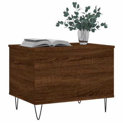 vidaXL Table basse aspect chêne marron 60x44,5x45 cm Aggloméré