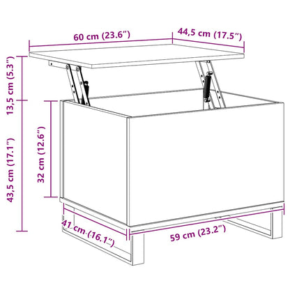 vidaXL Couchtisch Weiß 60x44,5x45 cm Holzwerkstoff