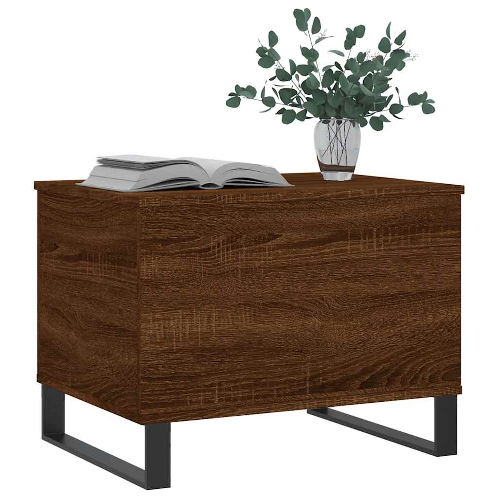 vidaXL Table basse aspect chêne marron 60x44,5x45 cm Aggloméré