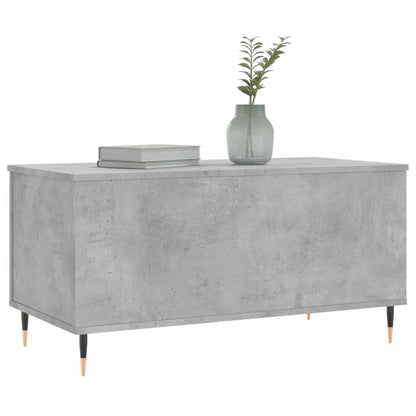 vidaXL Table basse gris béton 90x44,5x45 cm en bois d'ingénierie