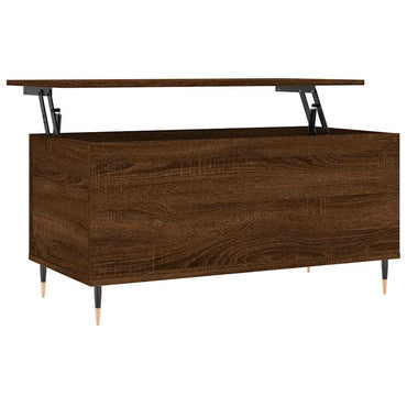 vidaXL Table basse marron aspect chêne 90x44,5x45 cm bois d'ingénierie