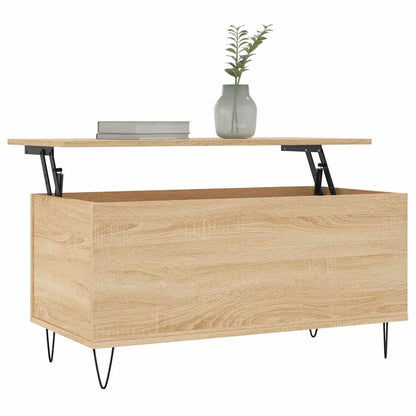 vidaXL Table basse chêne Sonoma 90x44,5x45 cm bois d'ingénierie