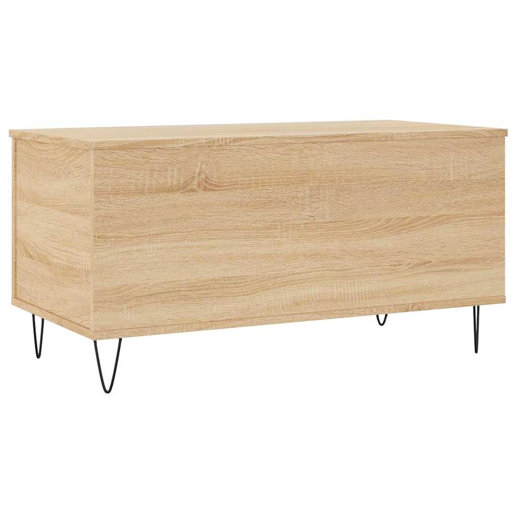 vidaXL Table basse chêne Sonoma 90x44,5x45 cm bois d'ingénierie