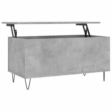 vidaXL Table basse gris béton 90x44,5x45 cm en bois d'ingénierie