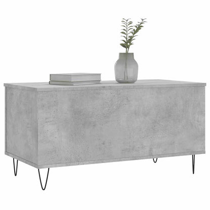vidaXL Table basse gris béton 90x44,5x45 cm en bois d'ingénierie