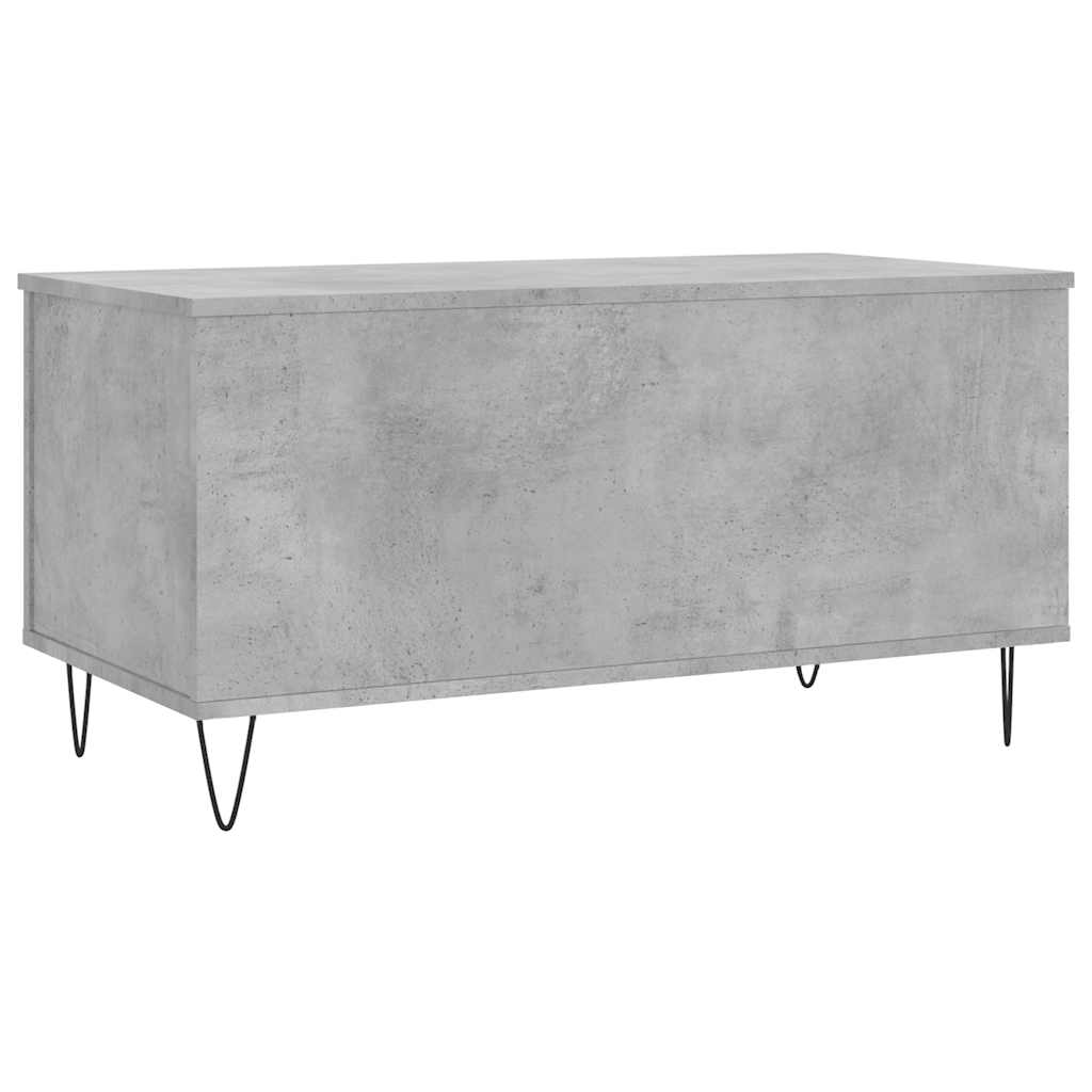vidaXL Table basse gris béton 90x44,5x45 cm en bois d'ingénierie