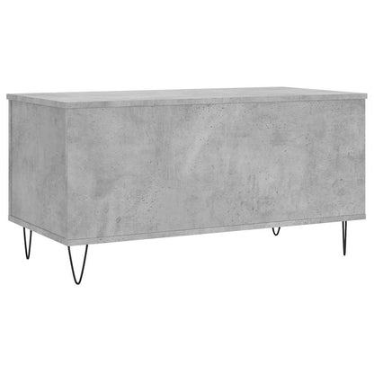 vidaXL Table basse gris béton 90x44,5x45 cm en bois d'ingénierie