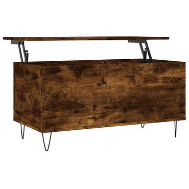 vidaXL Table basse en chêne fumé 90x44,5x45 cm en bois d'ingénierie
