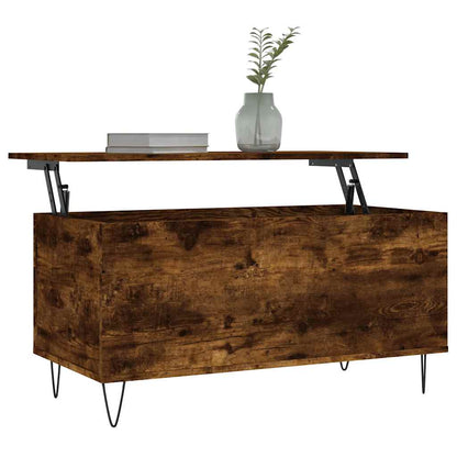 vidaXL Table basse en chêne fumé 90x44,5x45 cm en bois d'ingénierie