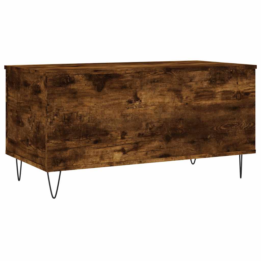 vidaXL Table basse en chêne fumé 90x44,5x45 cm en bois d'ingénierie