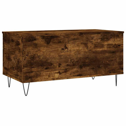 vidaXL Table basse en chêne fumé 90x44,5x45 cm en bois d'ingénierie