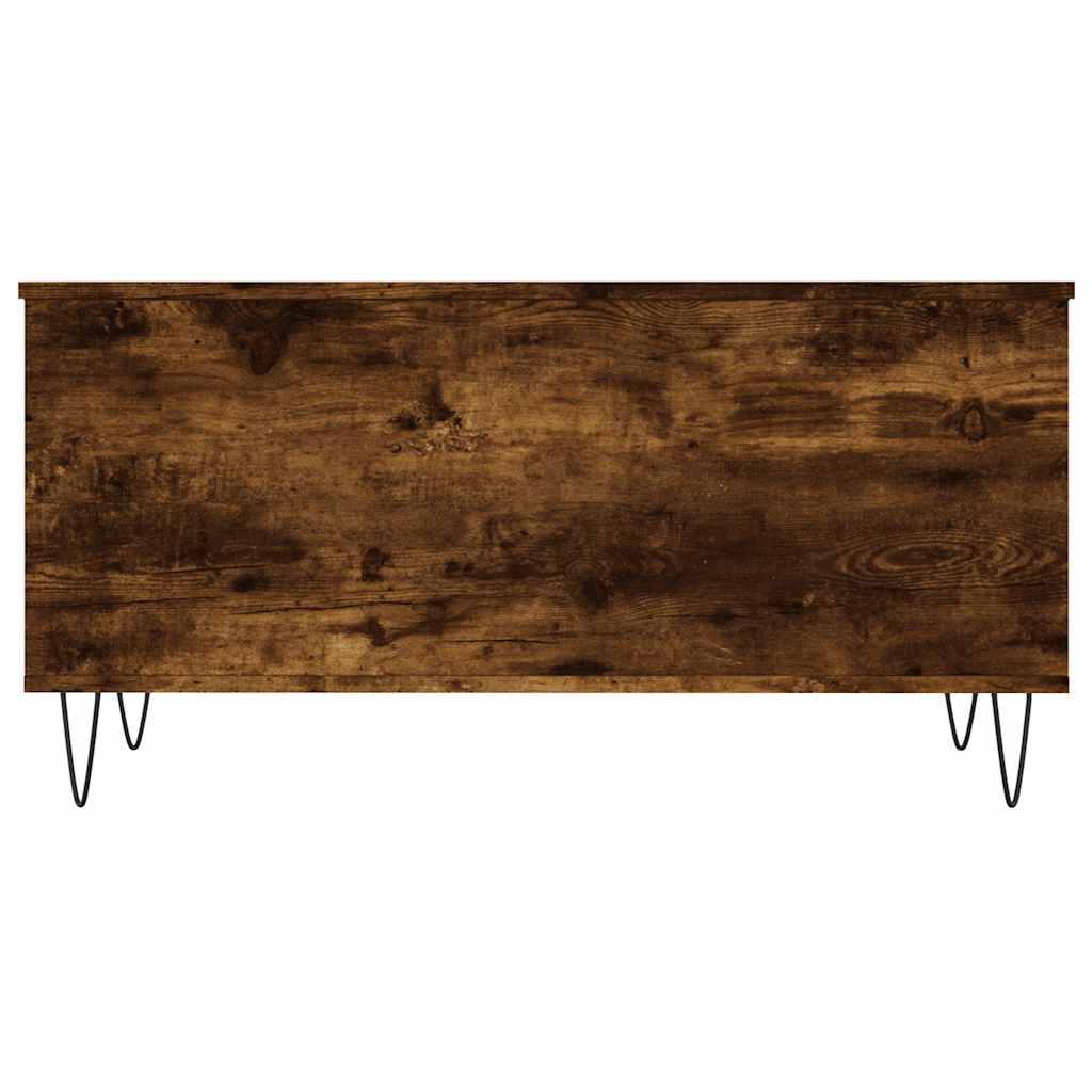 vidaXL Table basse en chêne fumé 90x44,5x45 cm en bois d'ingénierie