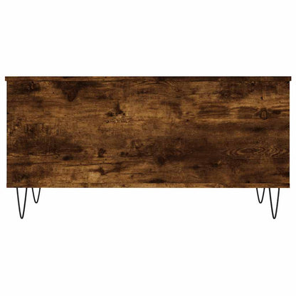 vidaXL Table basse en chêne fumé 90x44,5x45 cm en bois d'ingénierie