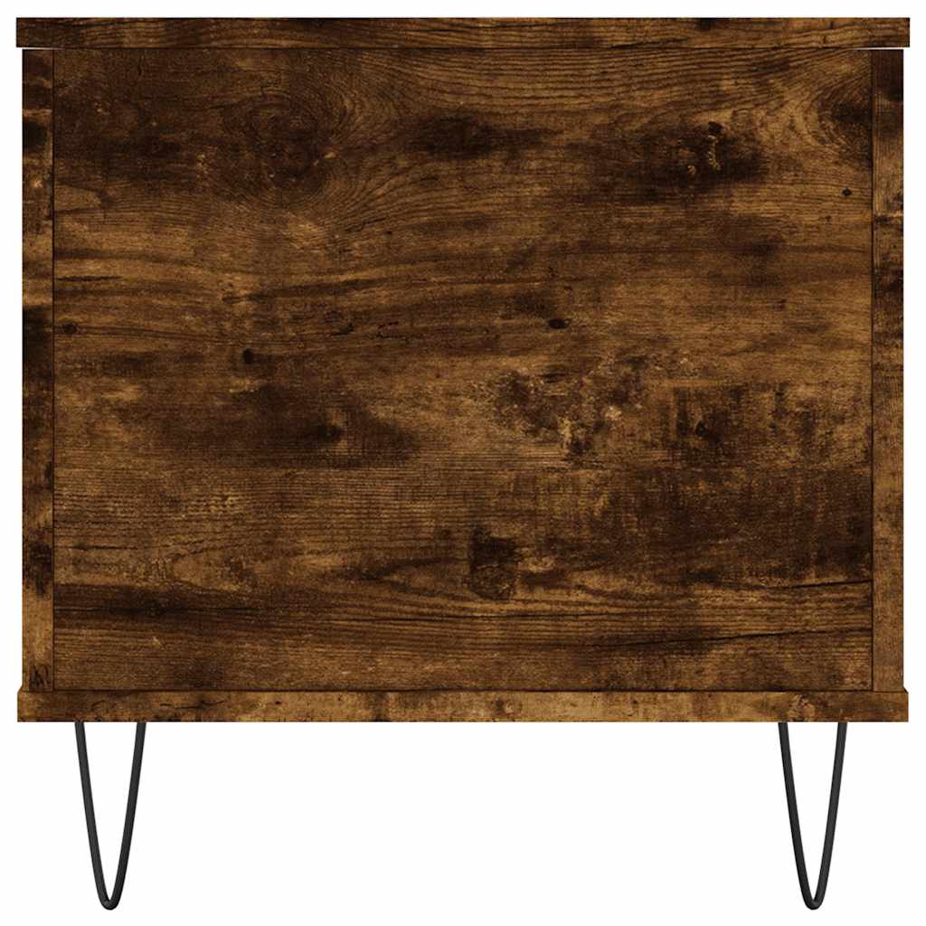 vidaXL Table basse en chêne fumé 90x44,5x45 cm en bois d'ingénierie