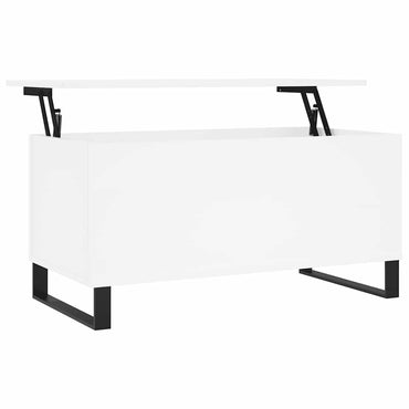 vidaXL Table basse blanc 90x44,5x45 cm Aggloméré