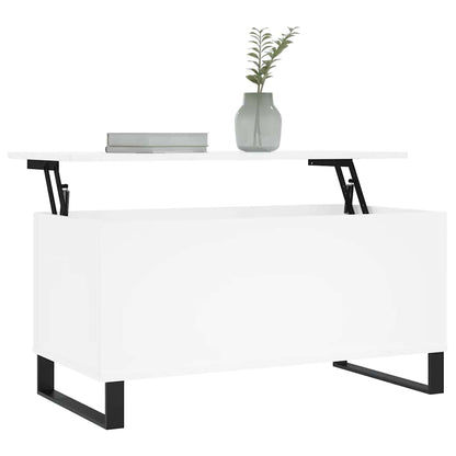 vidaXL Table basse blanc 90x44,5x45 cm Aggloméré