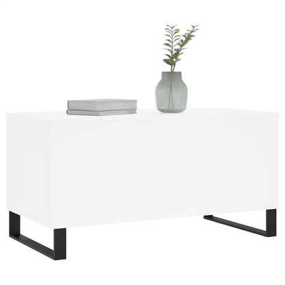 vidaXL Table basse blanc 90x44,5x45 cm Aggloméré