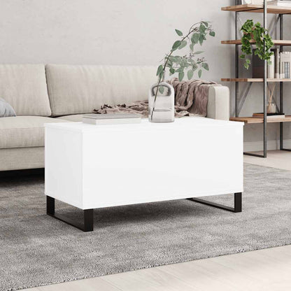vidaXL Table basse blanc 90x44,5x45 cm Aggloméré
