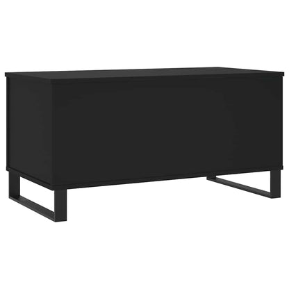 vidaXL Table basse noire 90x44,5x45 cm en bois d'ingénierie