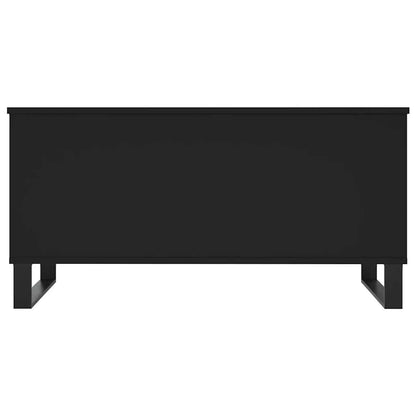 vidaXL Table basse noire 90x44,5x45 cm en bois d'ingénierie