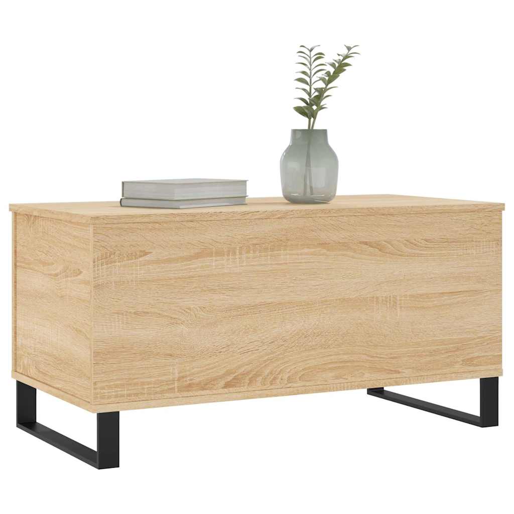 vidaXL Table basse chêne Sonoma 90x44,5x45 cm bois d'ingénierie