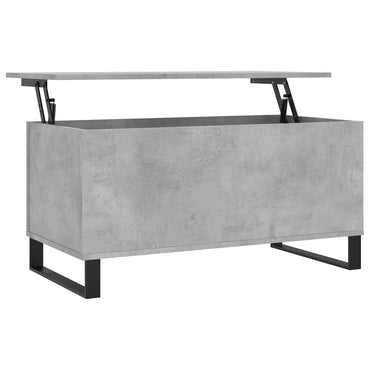 vidaXL Table basse gris béton 90x44,5x45 cm en bois d'ingénierie