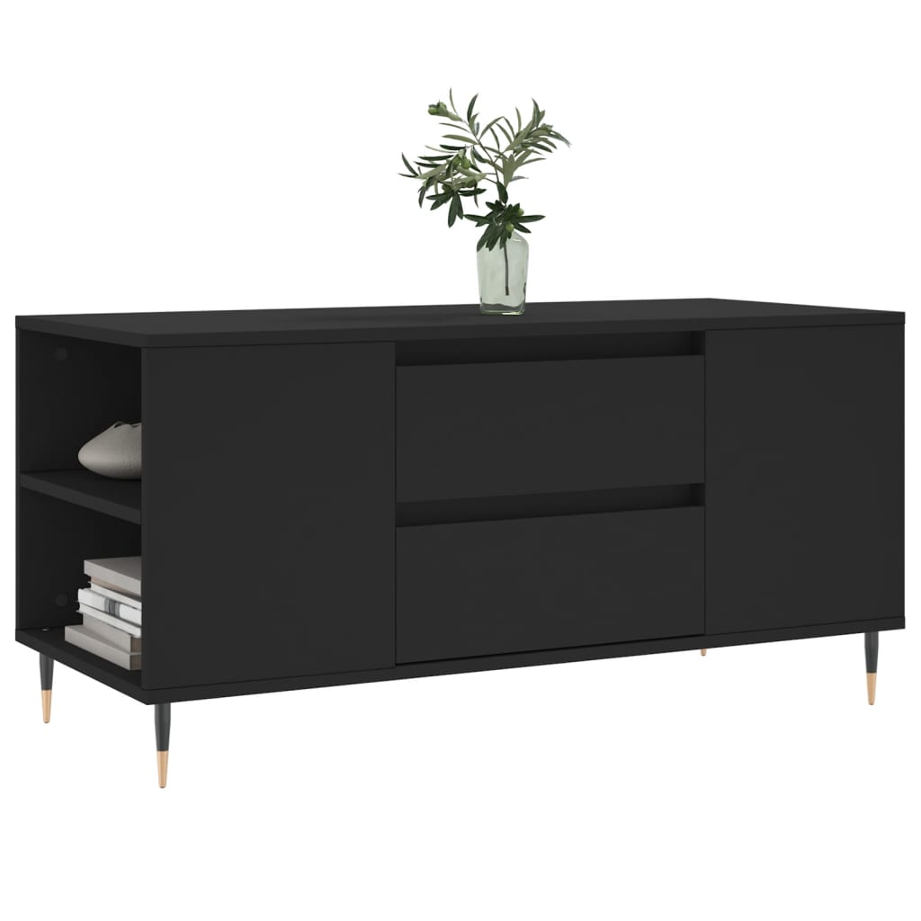 vidaXL Table basse noir 102x44,5x50 cm Aggloméré