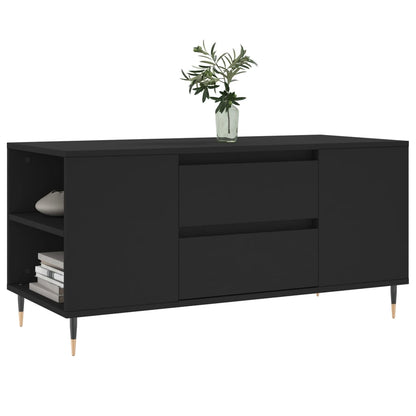 vidaXL Table basse noir 102x44,5x50 cm Aggloméré