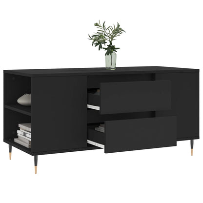 vidaXL Table basse noir 102x44,5x50 cm Aggloméré