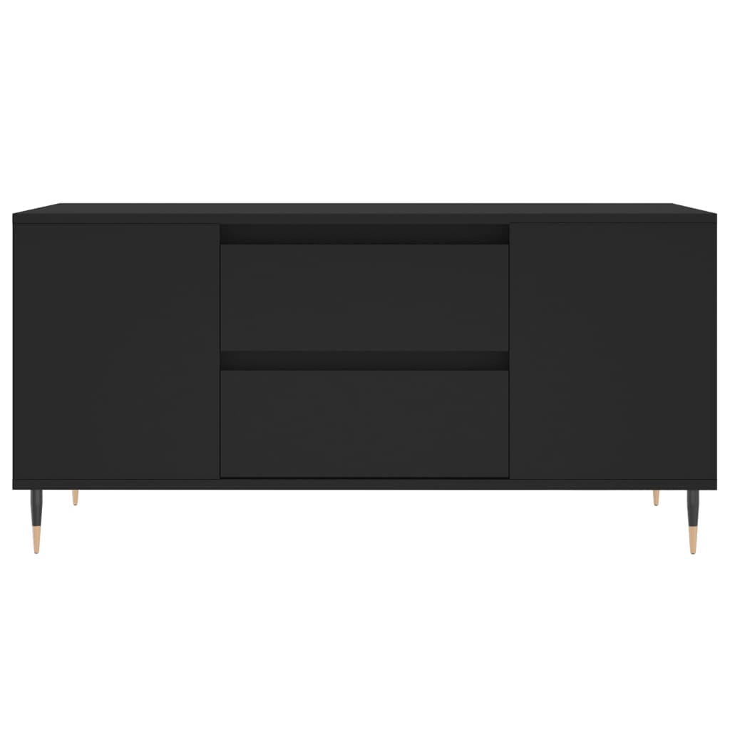 vidaXL Table basse noir 102x44,5x50 cm Aggloméré