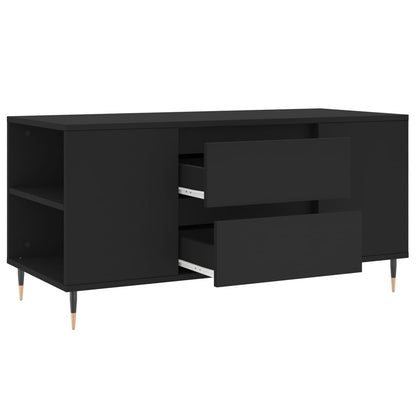 vidaXL Table basse noir 102x44,5x50 cm Aggloméré