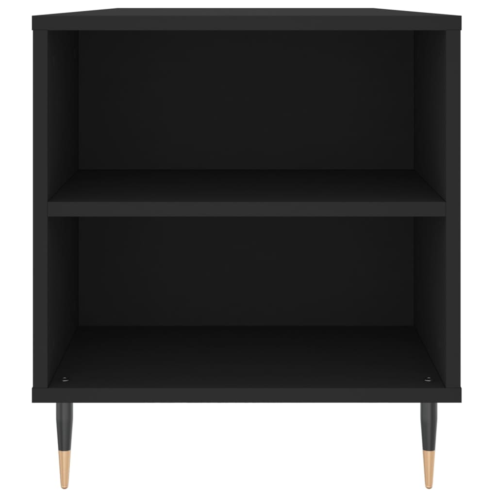 vidaXL Table basse noir 102x44,5x50 cm Aggloméré