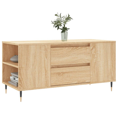 vidaXL Table basse chêne Sonoma 102x44,5x50 cm bois d'ingénierie
