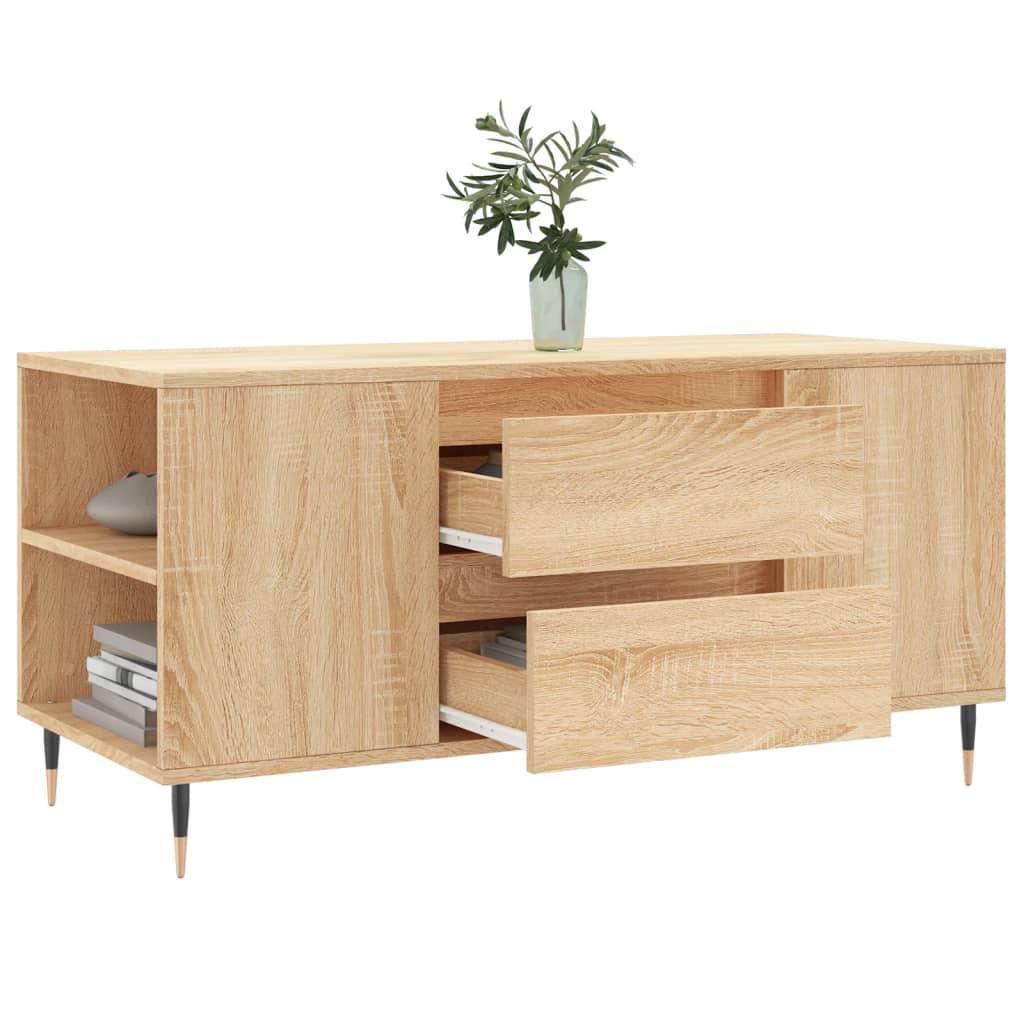 vidaXL Table basse chêne Sonoma 102x44,5x50 cm bois d'ingénierie